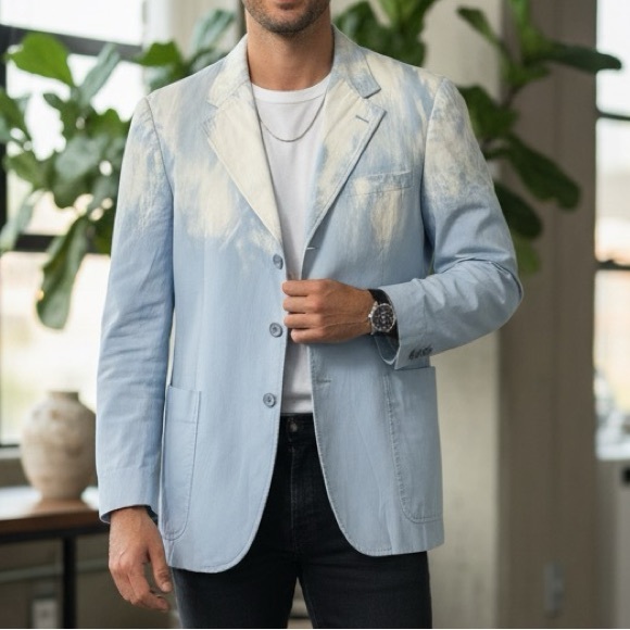 AUTH MOSCHINO Runway piece bleached blazer!